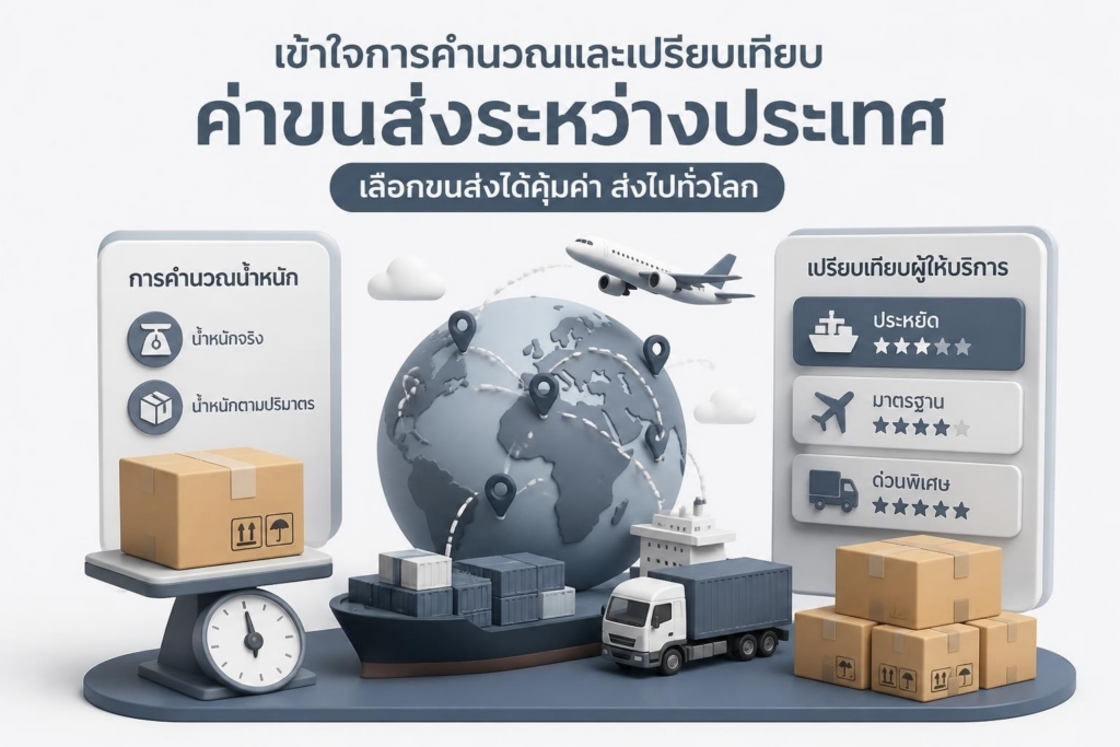 ค่าส่งพัสดุไปต่างประเทศ: คำนวณ เปรียบเทียบ และประหยัดอย่างไร