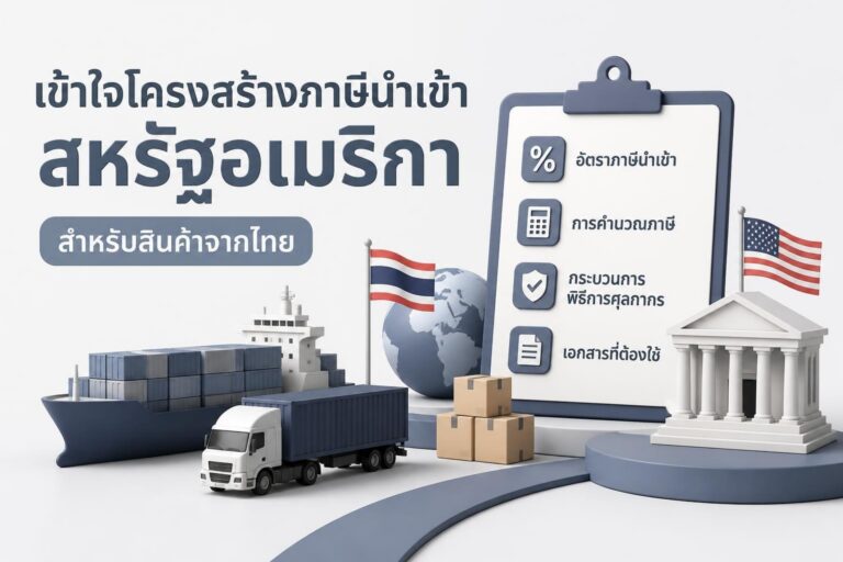 พัสดุและเอกสารศุลกากรสำหรับการนำเข้าสหรัฐอเมริกาแสดงการคำนวณภาษีและการเตรียมเอกสาร