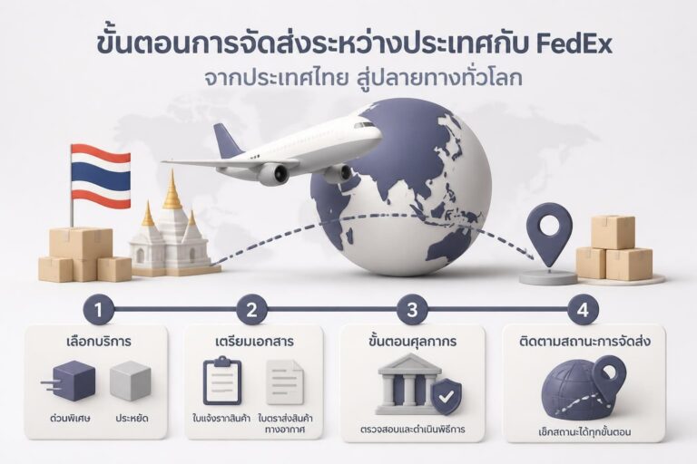 FedEx ส่งของไปต่างประเทศ: ค่าส่ง เอกสาร ขั้นตอน