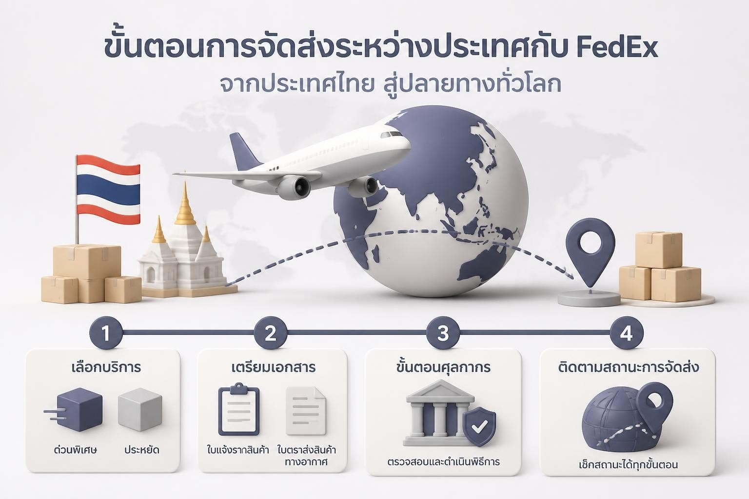 FedEx ส่งของไปต่างประเทศ: ค่าส่ง เอกสาร ขั้นตอน